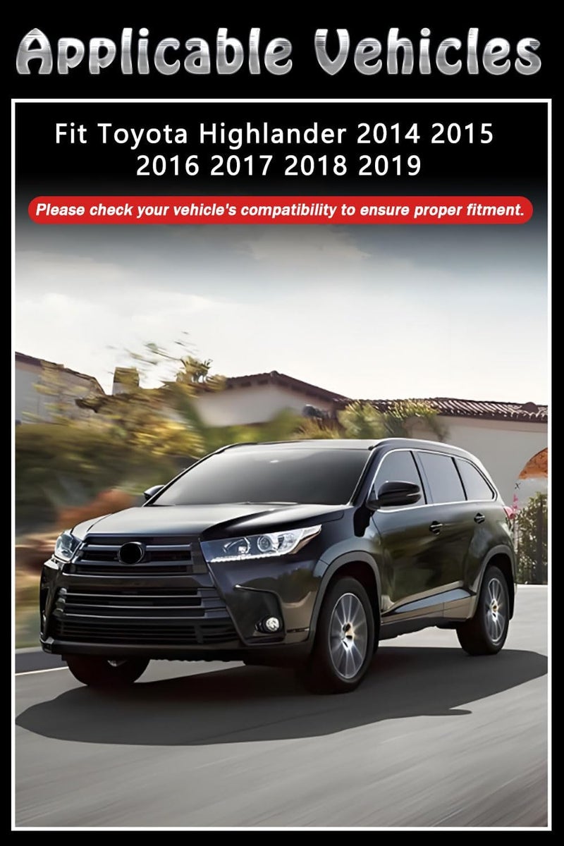 BriYorWay Vent Shades Rain Guards for Toyota Highlander 2014 2015 2016 2017 2018 2019 Accessories, for Toyota Highlander Window Deflectors Window Visors - Image 2